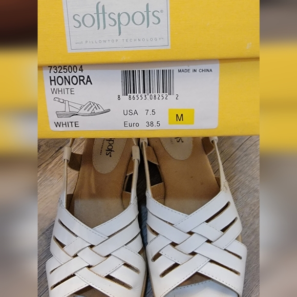 Softspots Honora white 7.5 M shoe - Picture 5 of 6